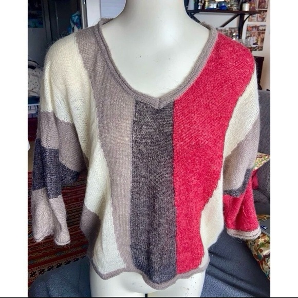 Ella Moss Long-sleeve Knit Mohair/wool Sweater, Sz S - Picture 1 of 6